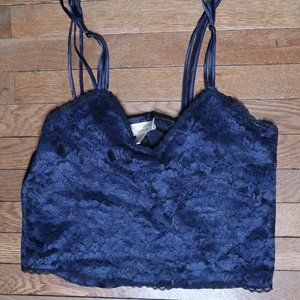 Victoria Secret Blue Lace Crop Top (size S)